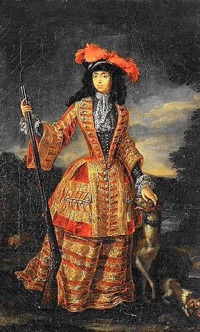 anna maria luisa de medici in hunting dress